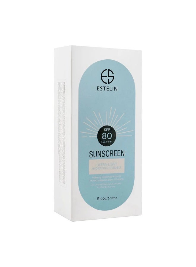 Ultra Light Hydrating Invisible Sunscreen SPF 80, 100g